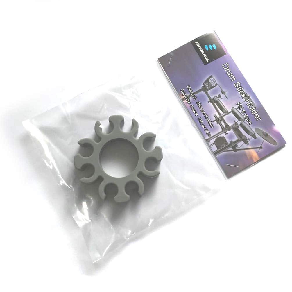 Soporte de 4 pares de baquetas de batería de silicona - Imagen 8