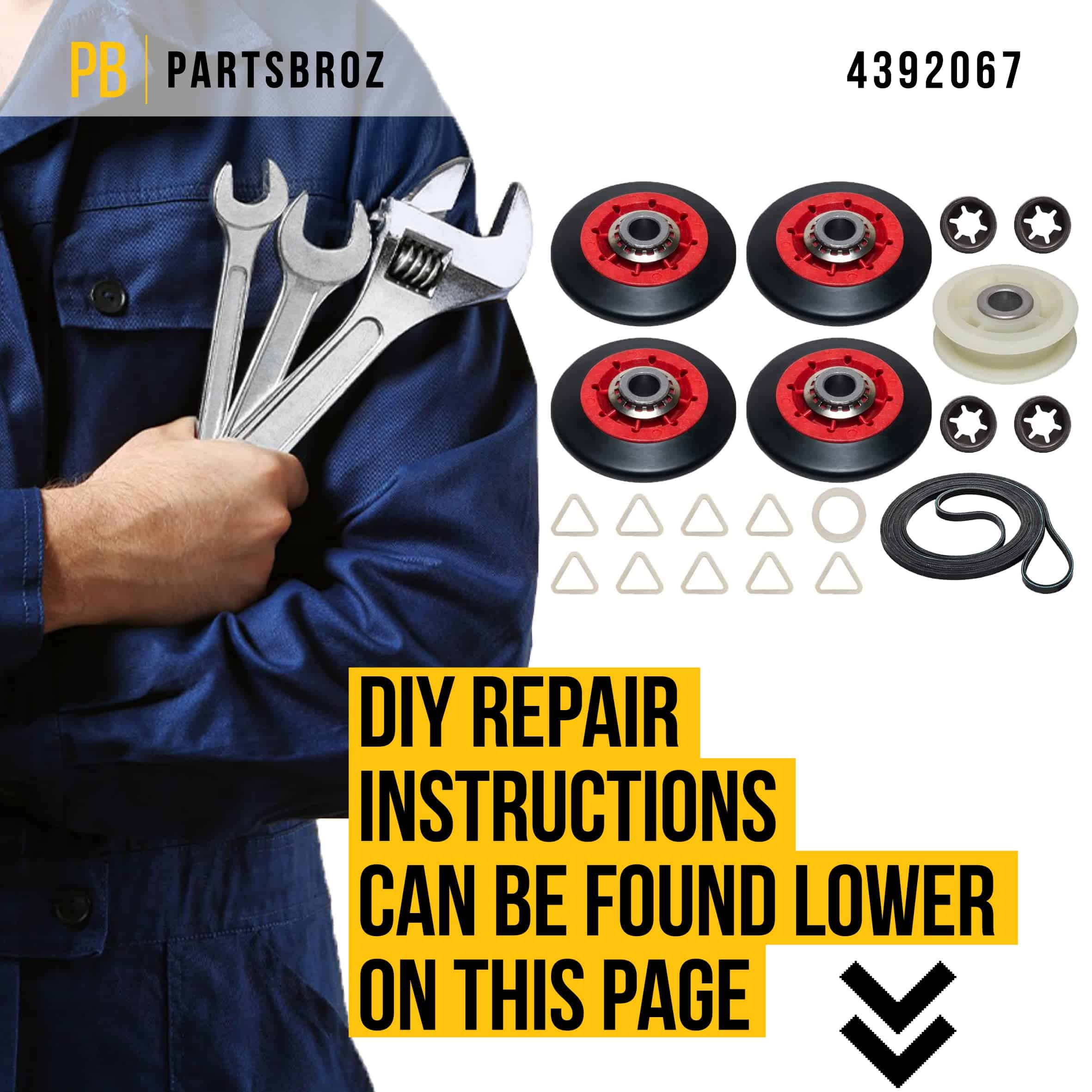 Kit de Reparación para Secadora PartsBroz 4392067 - - Imagen 6