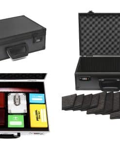 Estuche de almacenamiento con cerradura negra KakapopoTCG