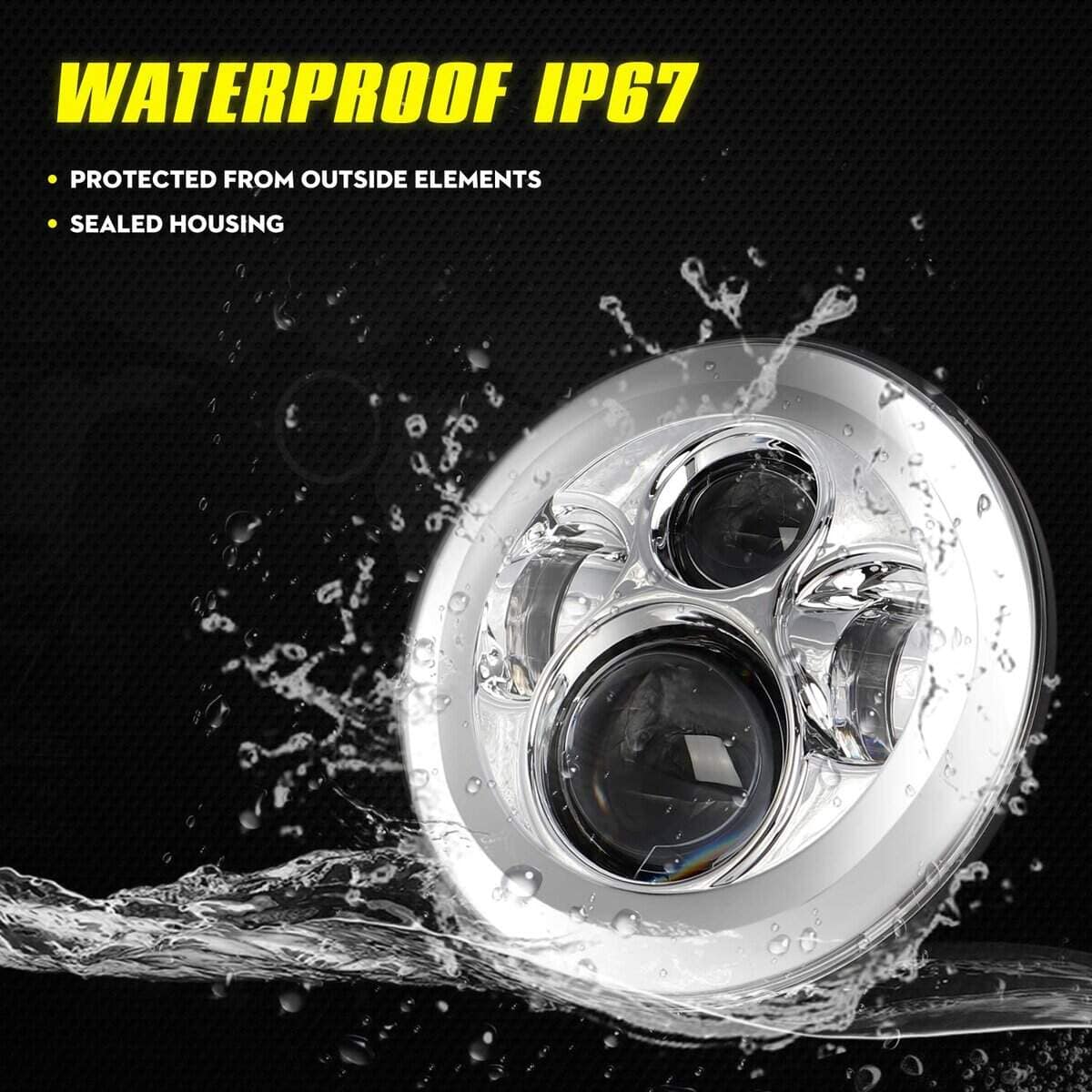 YEEGO DIRECT Foco LED para Motocicleta de 7 pulgadas con - Imagen 4