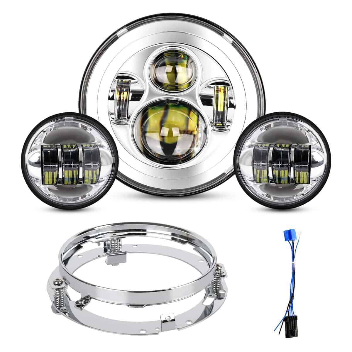 YEEGO DIRECT Foco LED para Motocicleta de 7 pulgadas con