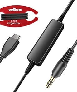Cable de Micrófono Velikon 3.5mm TRS a USB Tipo C, Cable de