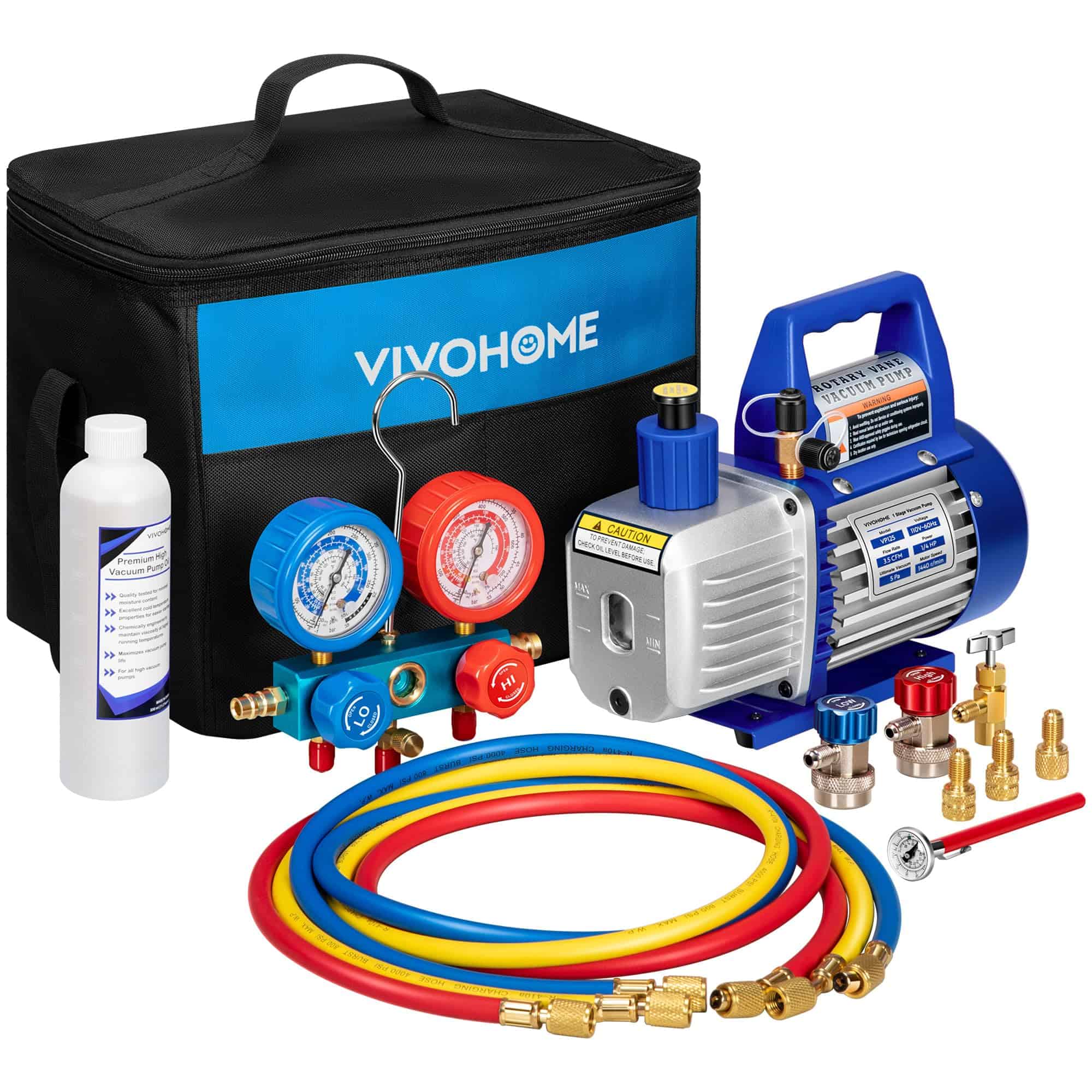 VIVOHOME 110V 1/4 HP 3.5CFM Bomba de Vacío de Paletas