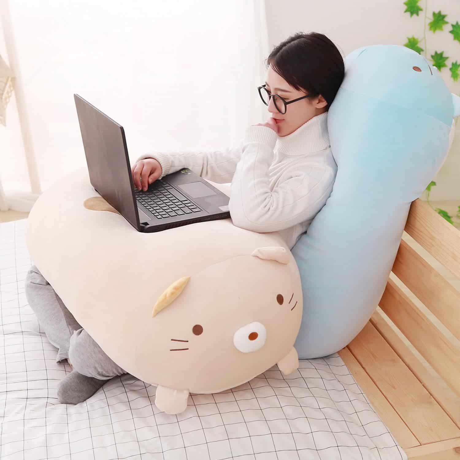 ERDAO Gran Cojín de Peluche para Gato Grande, Muñeco de - Imagen 4