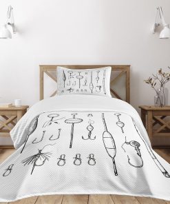 Colcha Lunarable de Pesca con Mosca, Dibujos Esquemáticos