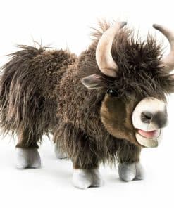 Títere de mano de Yak, Marrón, Crema, Negro