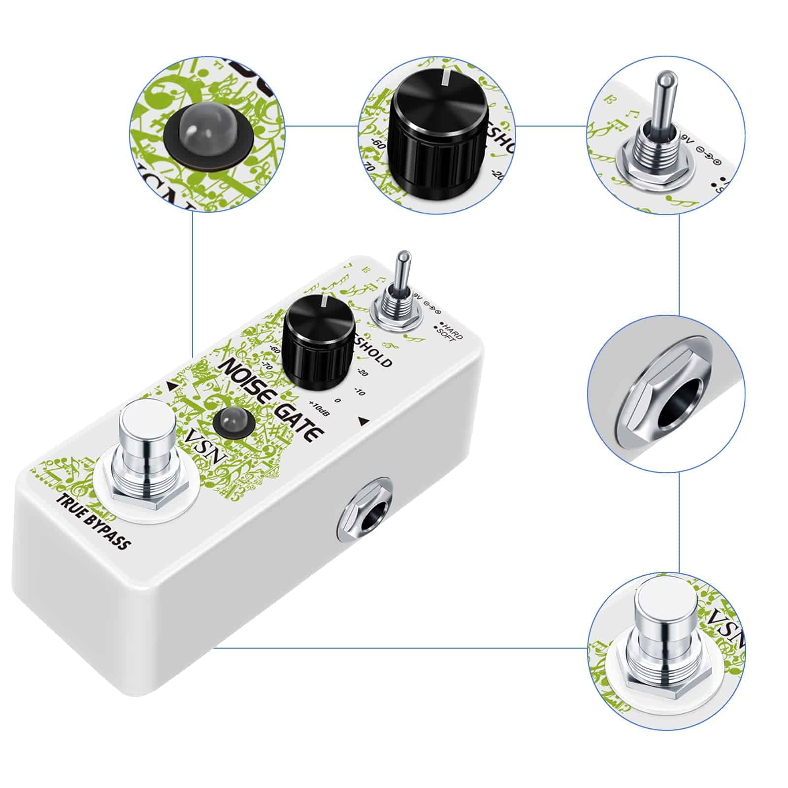 Pedal Noise Gate VSN, Supresor de Ruido Killer Para - Imagen 6