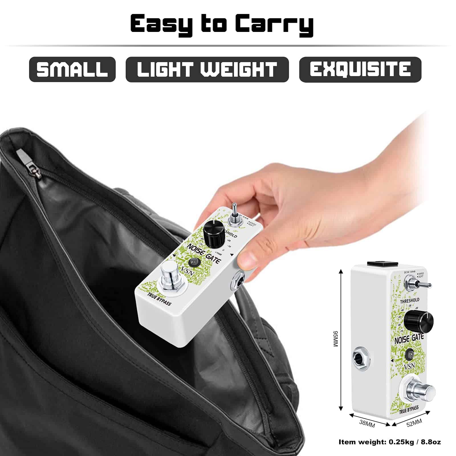 Pedal Noise Gate VSN, Supresor de Ruido Killer Para - Imagen 7