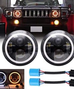 AMUNIESUN Compatible Con Hummer H1 H2 AM GENERAL Par Faro 7
