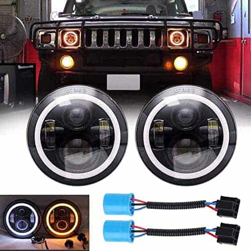 AMUNIESUN Compatible Con Hummer H1 H2 AM GENERAL Par Faro 7