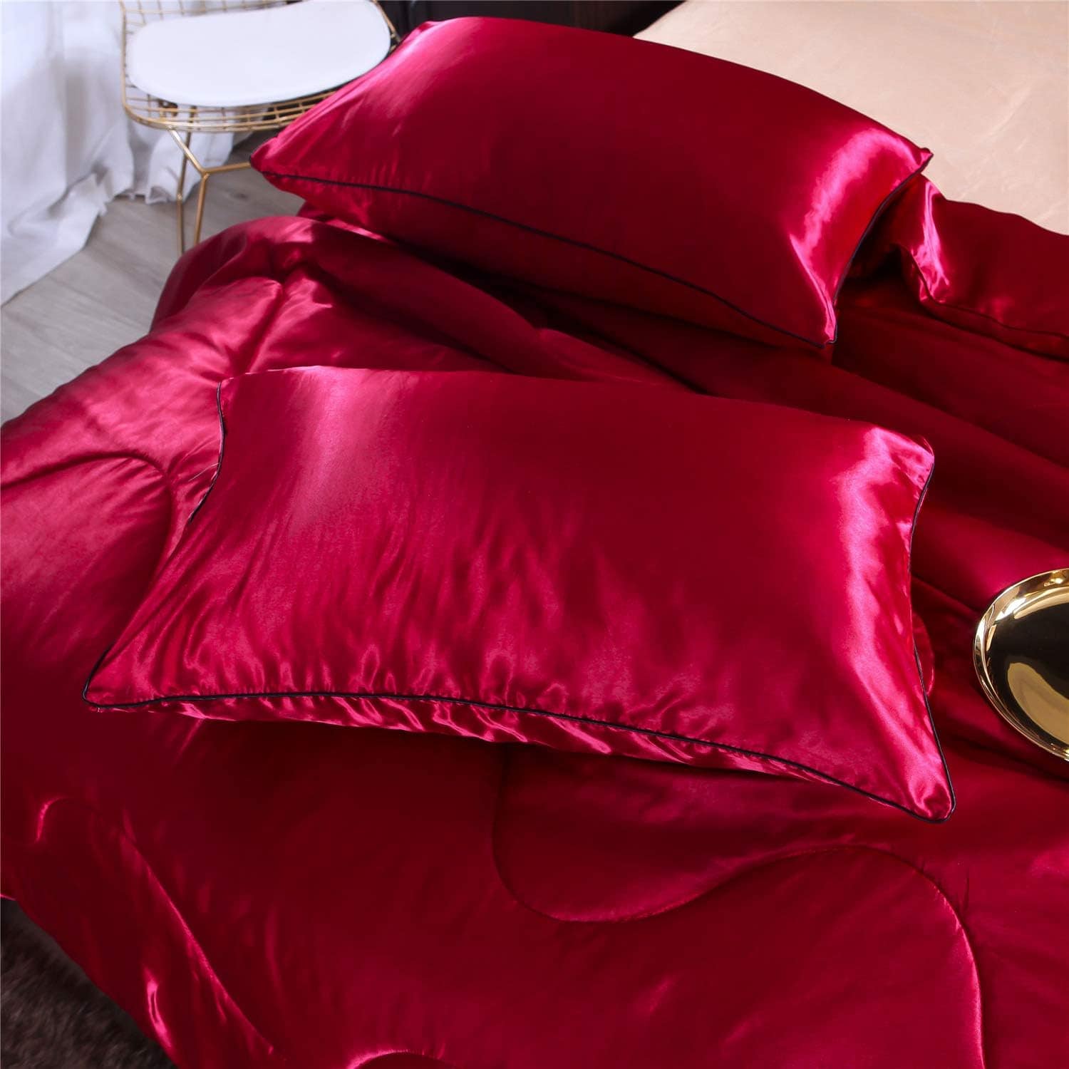 Juego de Edredón de Seda Satinada Holawakaka Ultra Suave de - Imagen 7