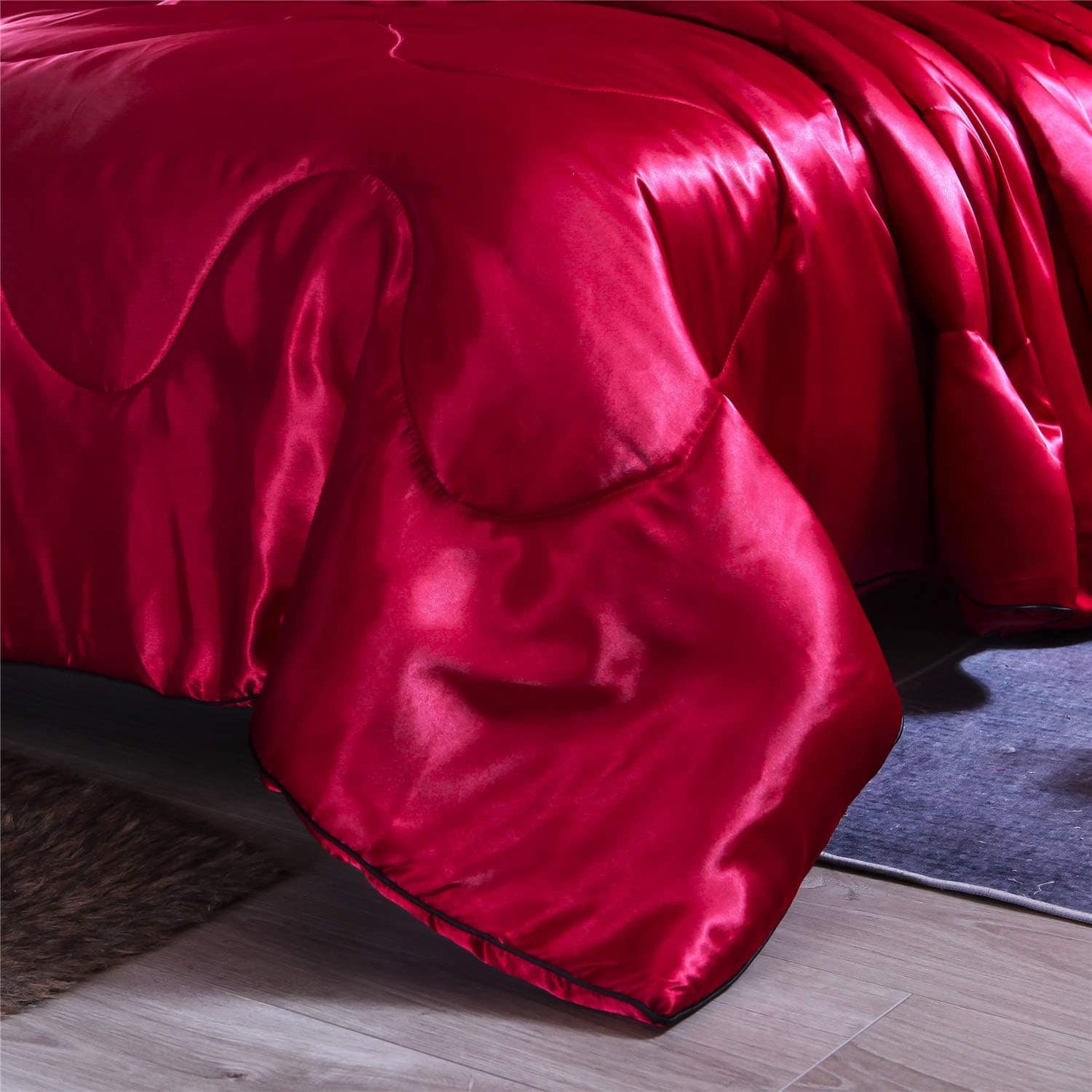 Juego de Edredón de Seda Satinada Holawakaka Ultra Suave de - Imagen 6