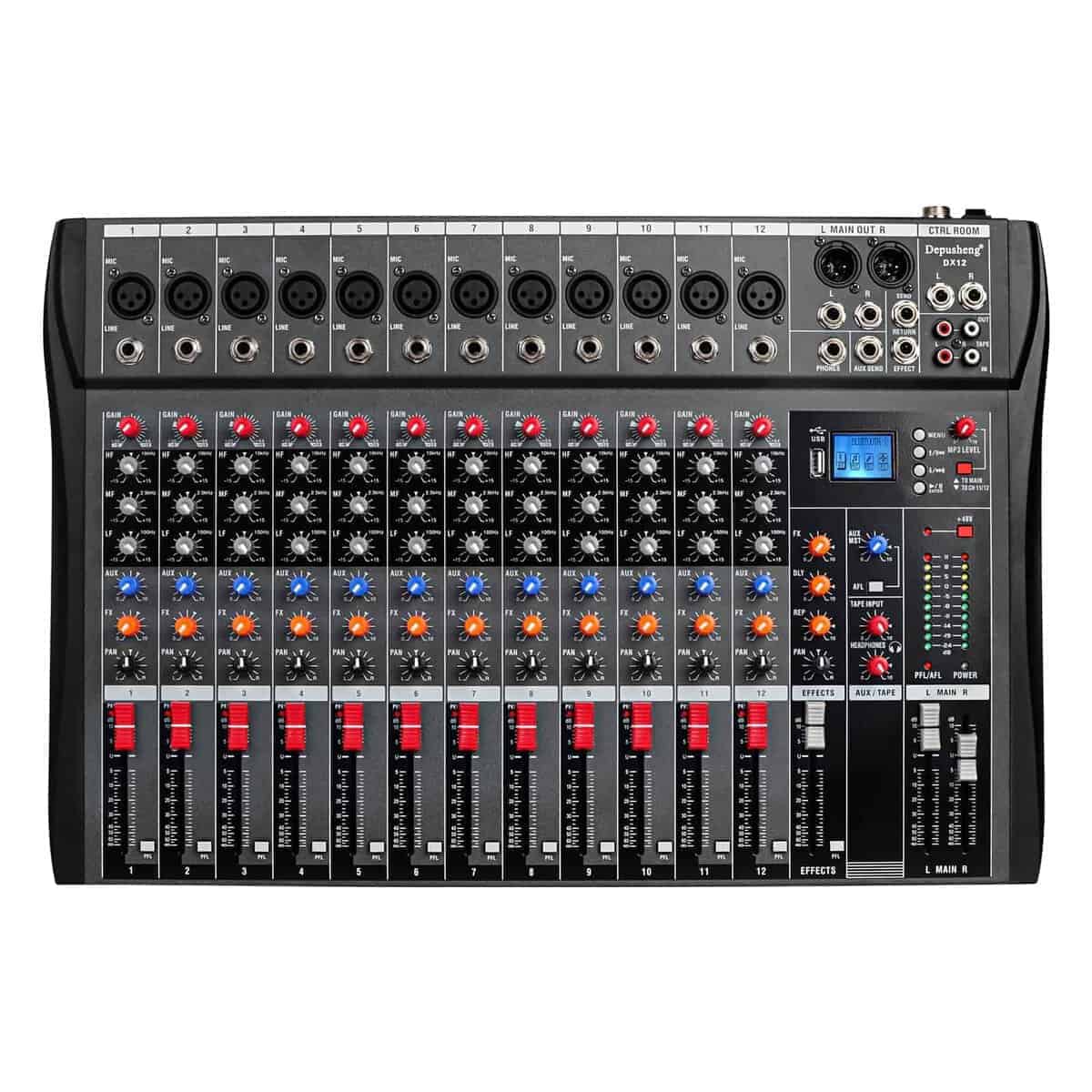 Interfaz Controladora de Sonido DX12 DJ Depensheng w/USB