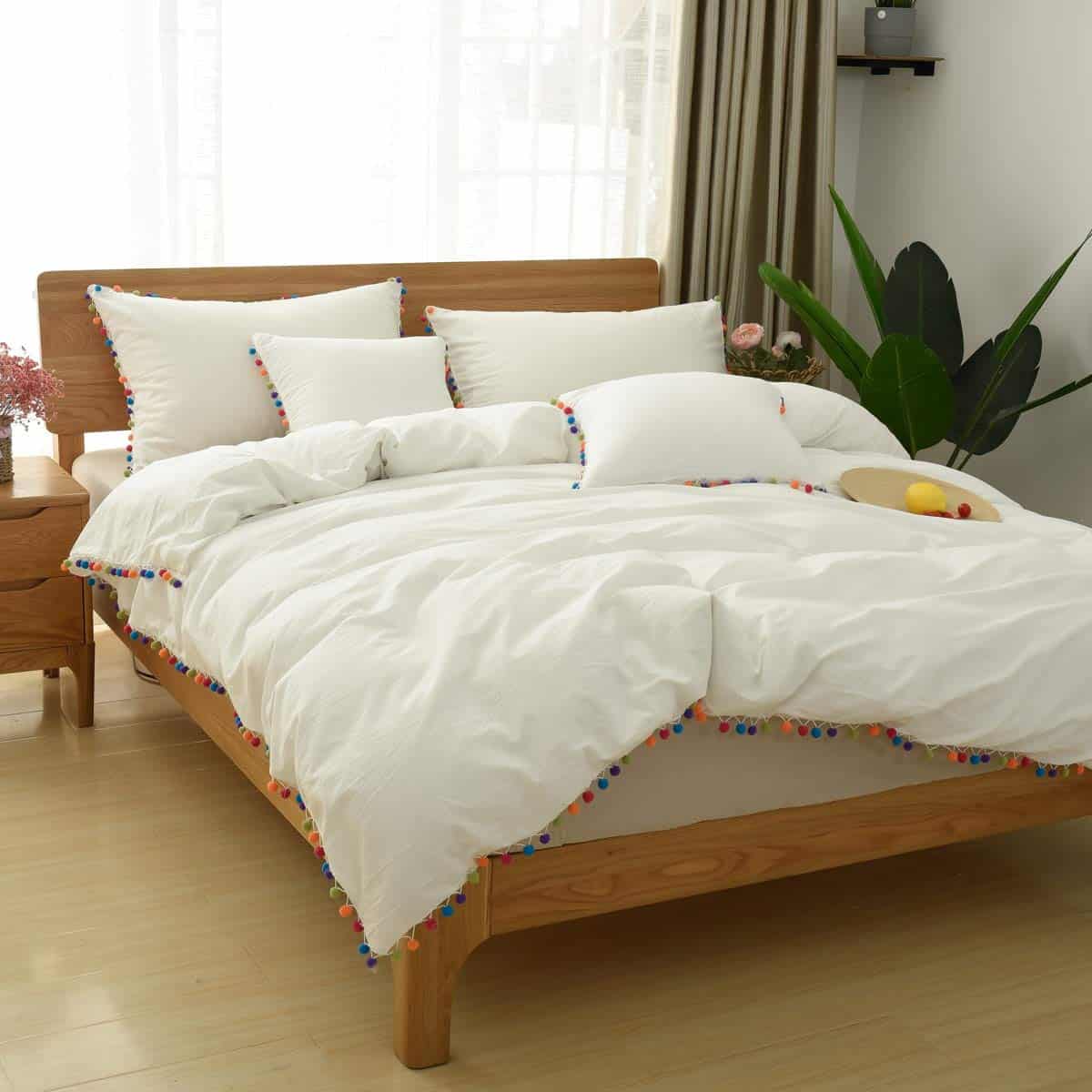 Juego de Cama Pom Pom Vintage Suave Tamaño California King