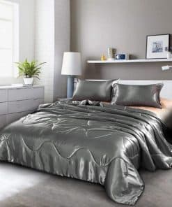 Set de Edredón de Lujo en Satén Sólido, Suave como la Seda,
