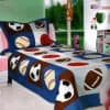 Colcha Edredón Cubrecama de 2 Piezas con Diseño Deportivo