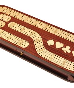 Tablero de Cribbage de 4 Pistas de Palm Royal -Rojo, Marrón,