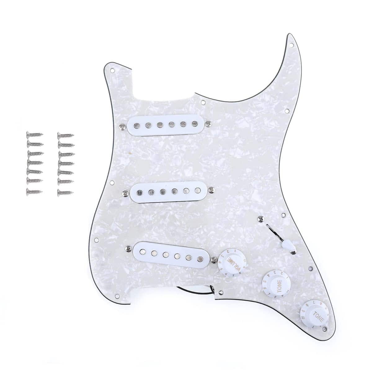 Pickguard precableado de 11 agujeros SSS con set de