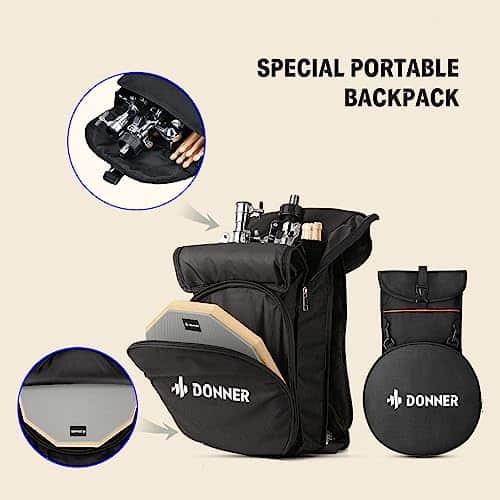 Set de Soporte de Tambor de Tarola Donner con Pad de - Imagen 6