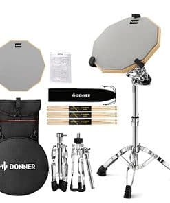 Set de Soporte de Tambor de Tarola Donner con Pad de
