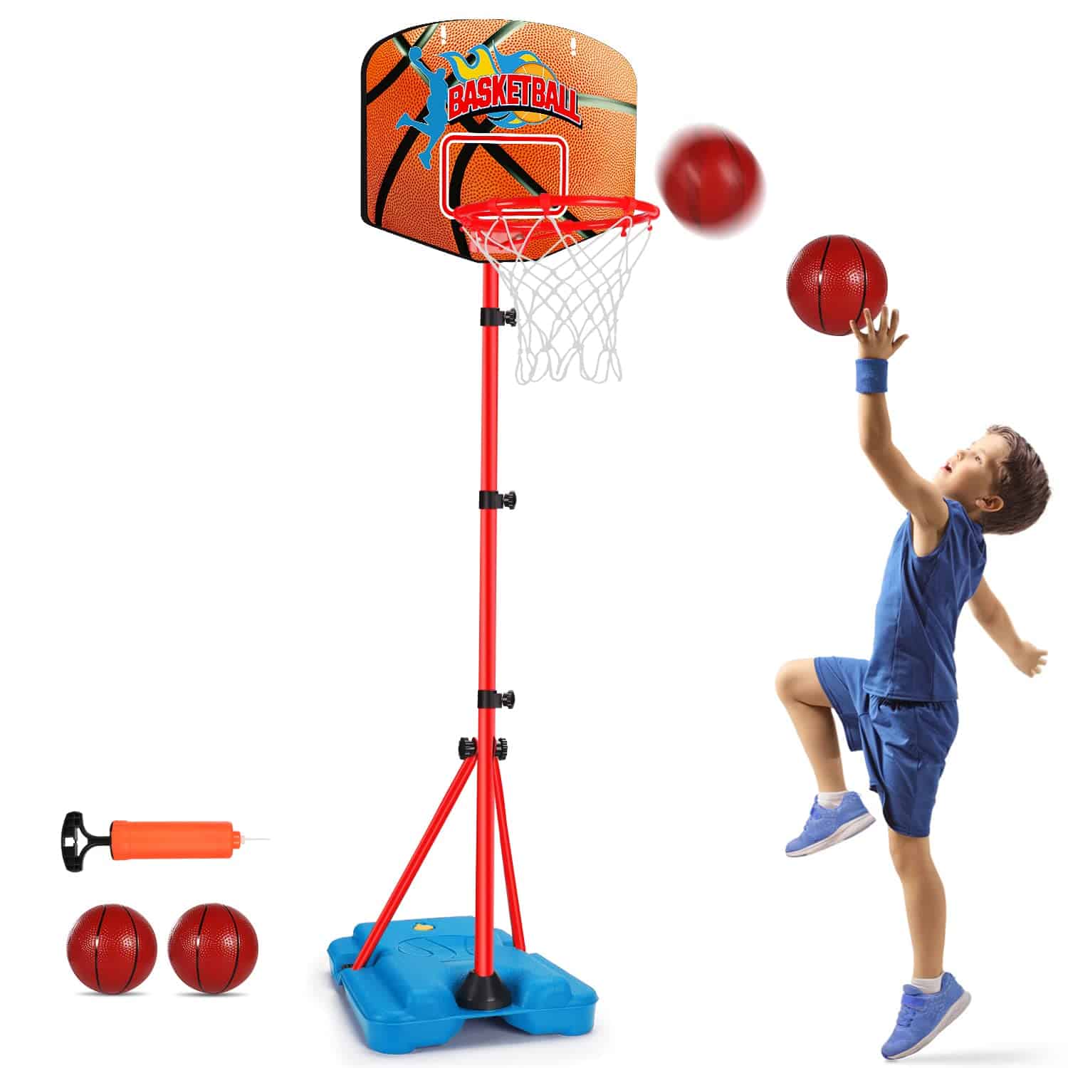 Soporte de Canasta de Baloncesto Ajustable para Niños de