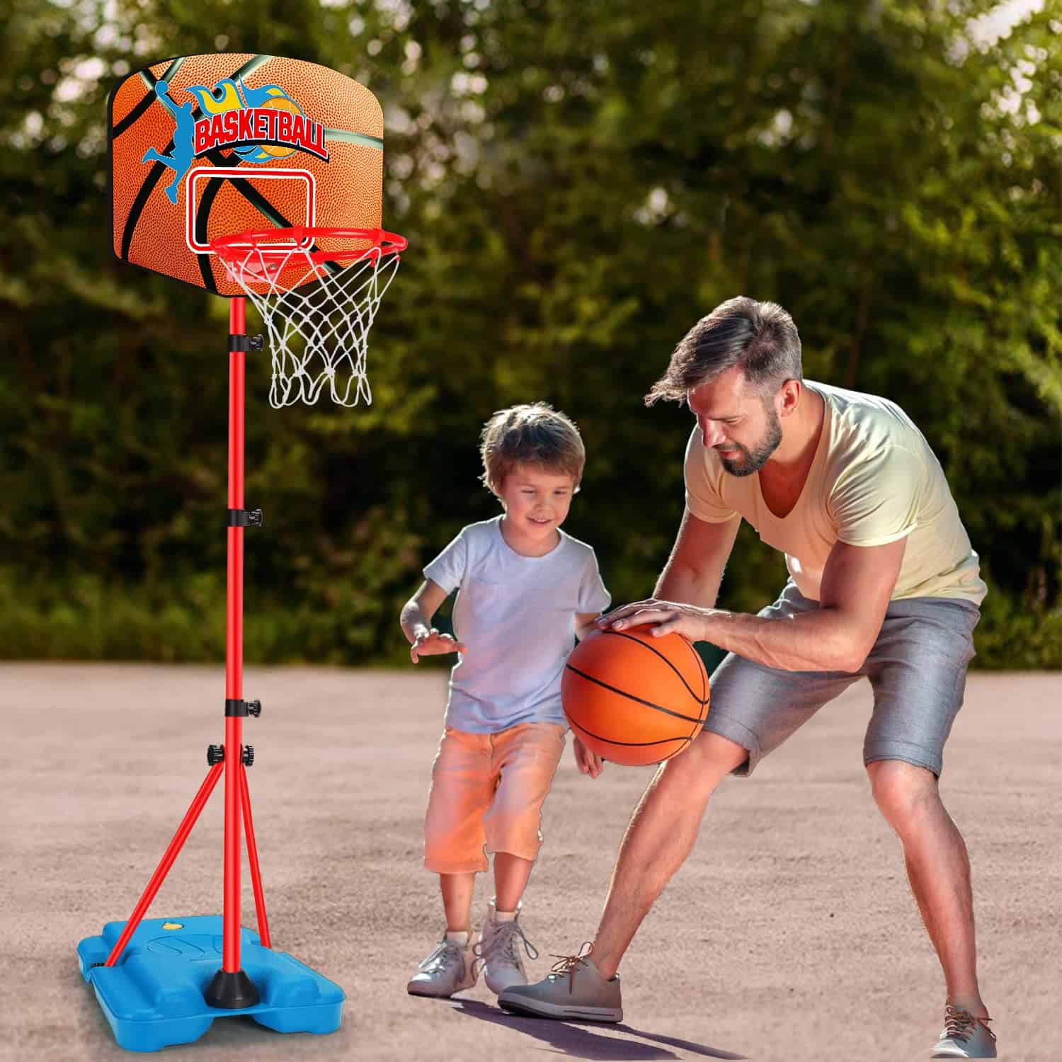 Soporte de Canasta de Baloncesto Ajustable para Niños de - Imagen 5