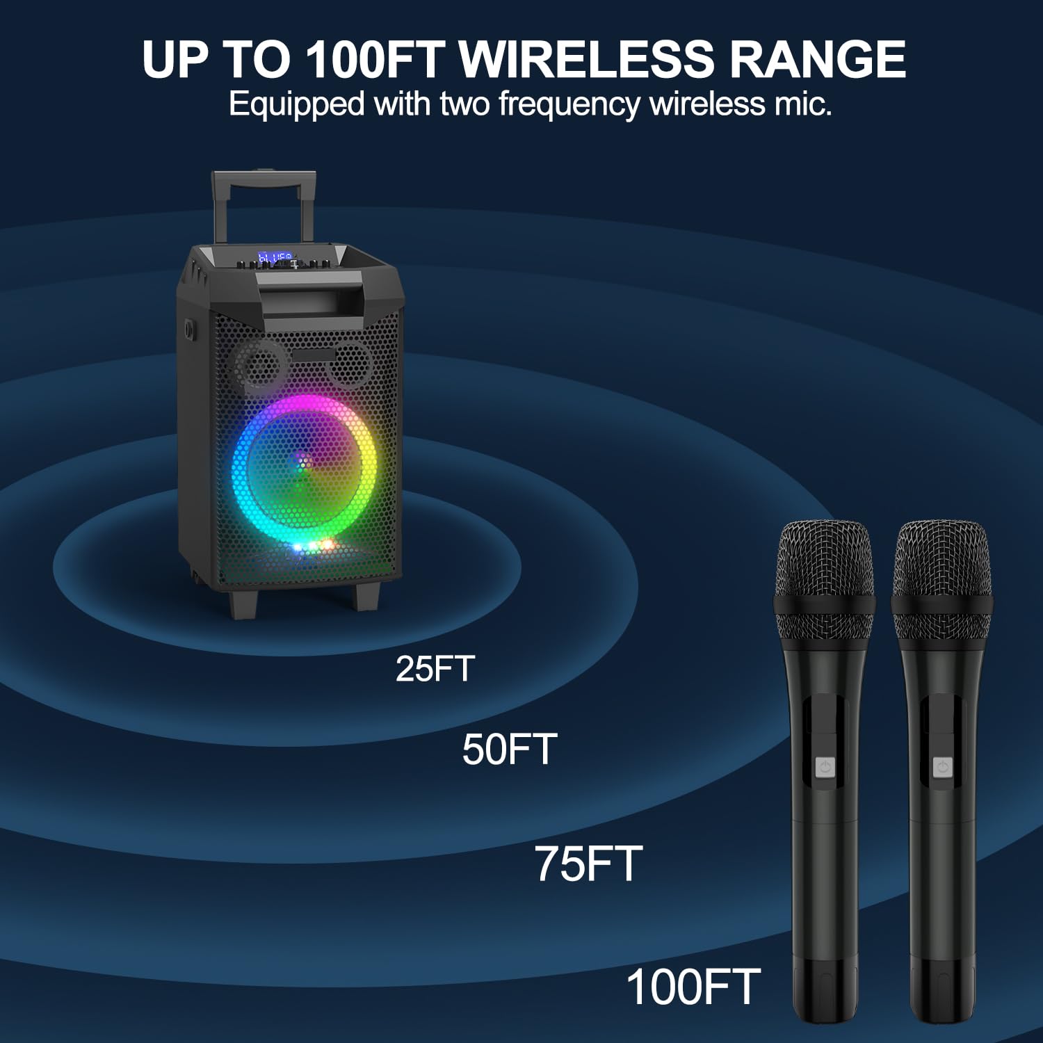 Máquina de Karaoke VeGue, Altavoz Bluetooth Sistema PA para - Imagen 5