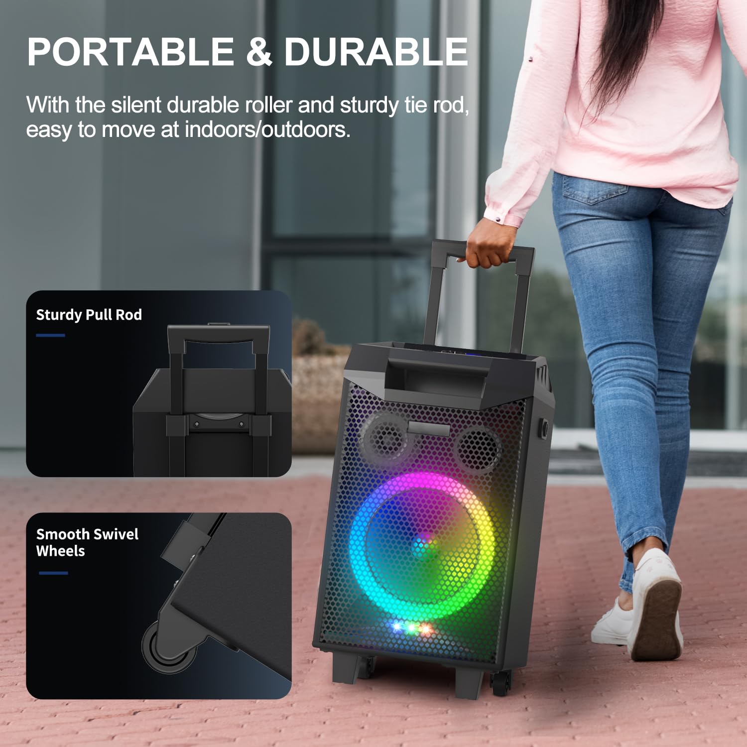 Máquina de Karaoke VeGue, Altavoz Bluetooth Sistema PA para - Imagen 3