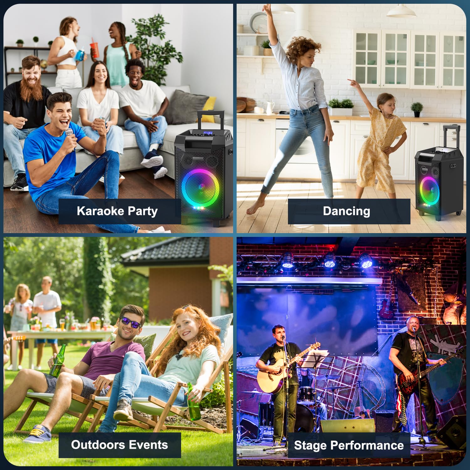 Máquina de Karaoke VeGue, Altavoz Bluetooth Sistema PA para - Imagen 10