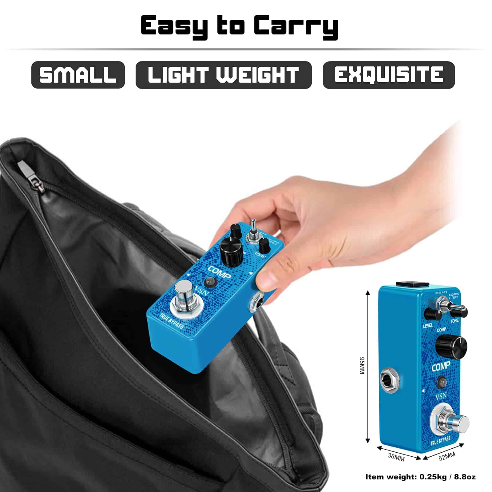 Pedal de Compresor de Guitarra VSN para Efecto de - Imagen 6