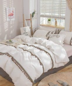 Funda de Edredón Softta Boho Twin Blanca 3 Piezas Estilo