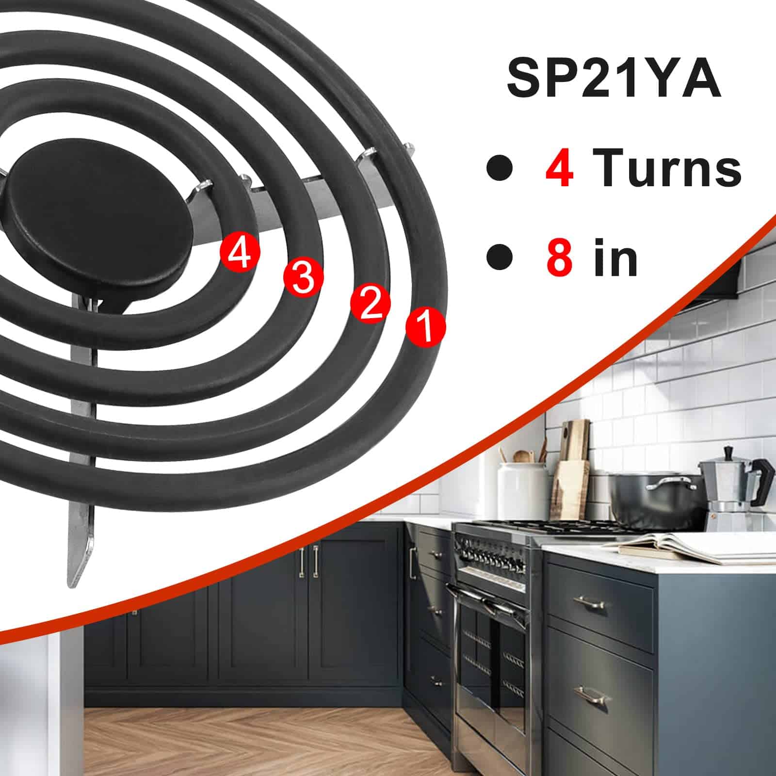 Reemplazo de quemador para estufa eléctrica SP21YA para G.E - Imagen 3