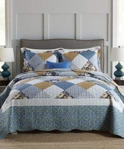 NEWLAKE Juego de Colchas y Edredones-Reversible con