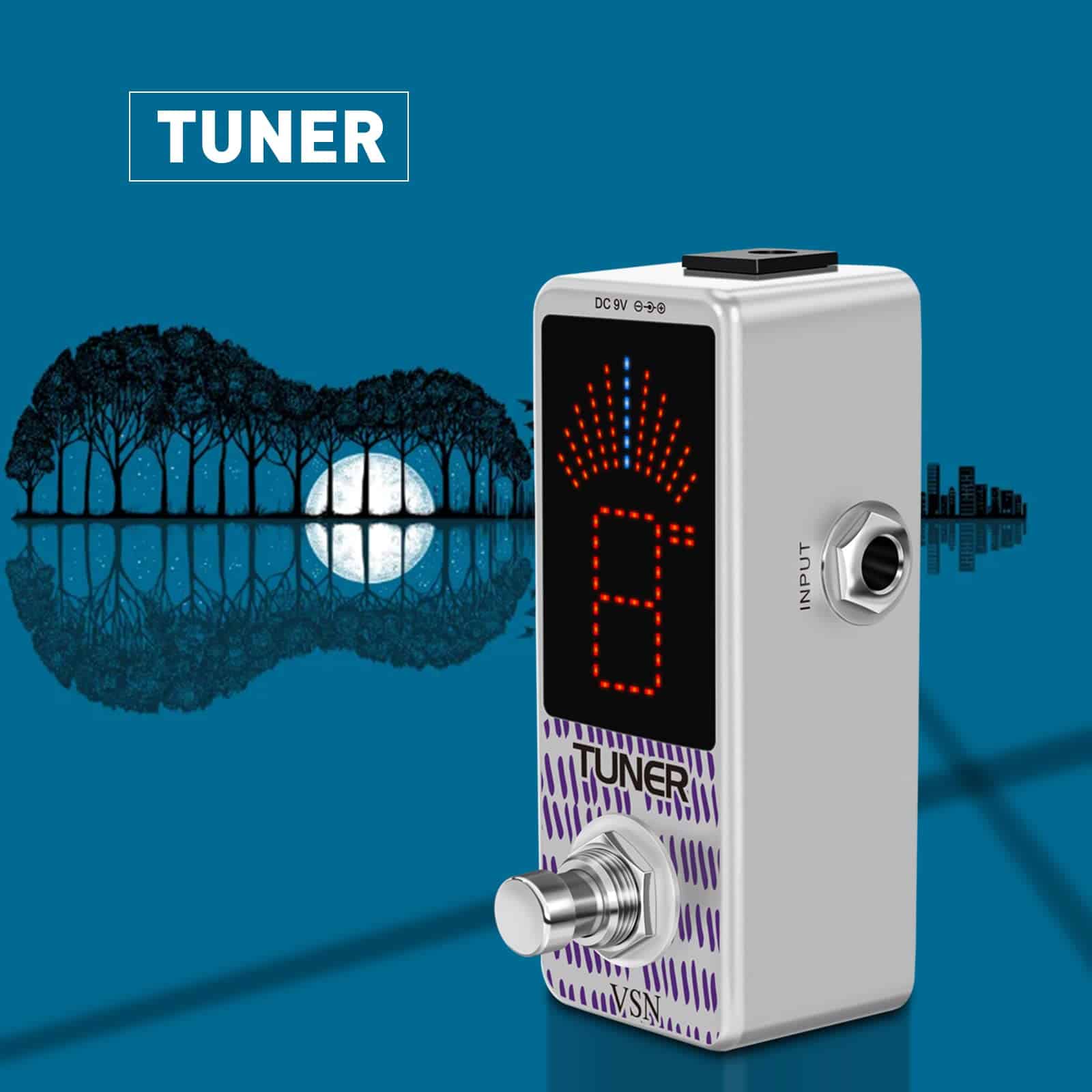 Pedal afinador de guitarra VSN, Afinador cromático de alta - Imagen 3