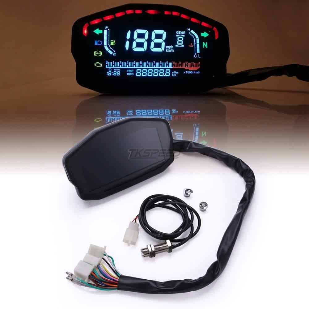 Velocímetro digital LED LCD universal para motocicleta - Imagen 3
