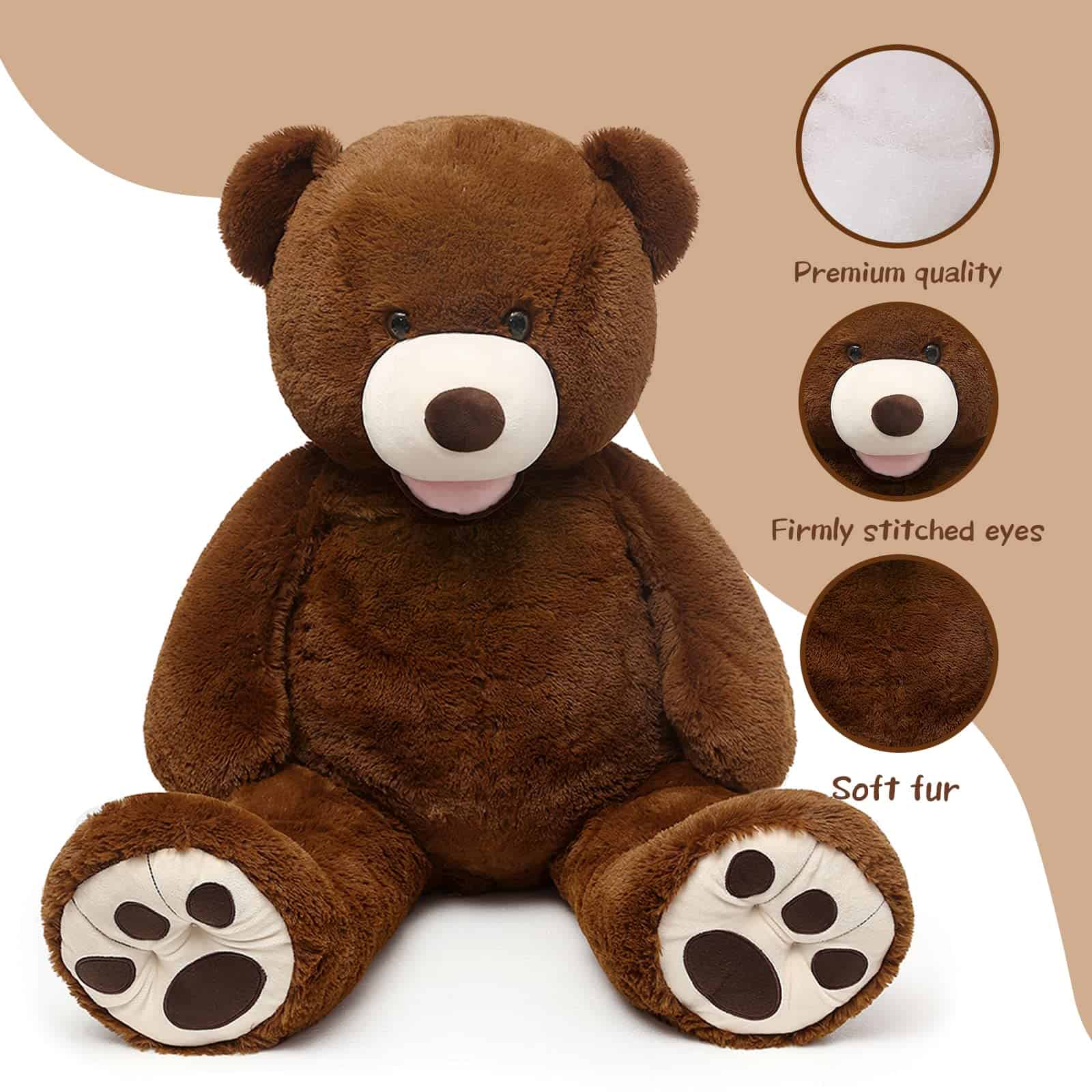 MorisMos Oso de Peluche Gigante con Huellas Grandes Oso de - Imagen 5