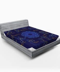 Sábana Ajustable Lunarable Zodiac, Mapa del Zodiaco con