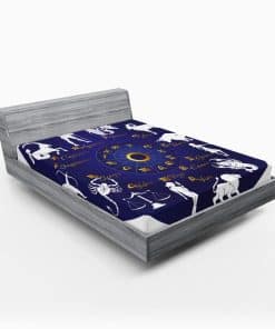 Sábana Ajustable Lunarable Zodiaco, Rueda del Mapa del