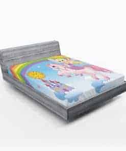 Lunarable Fantasy Sábana Ajustable, Feliz Dibujo Animado de