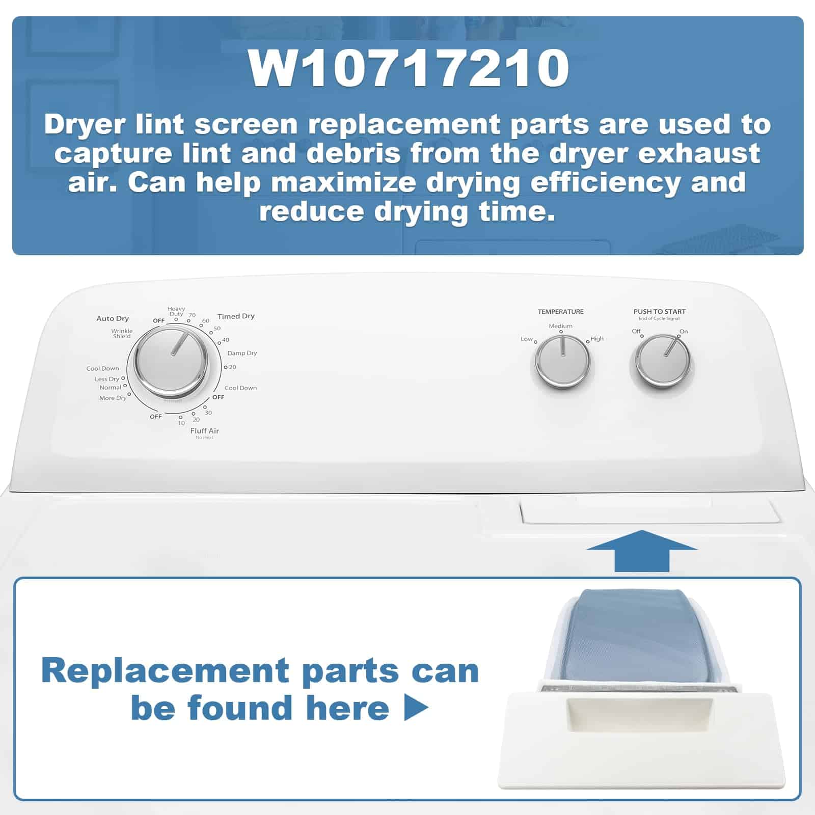 Reemplazo de la Pantalla de Pelusa del Secador W10717210 - Imagen 6