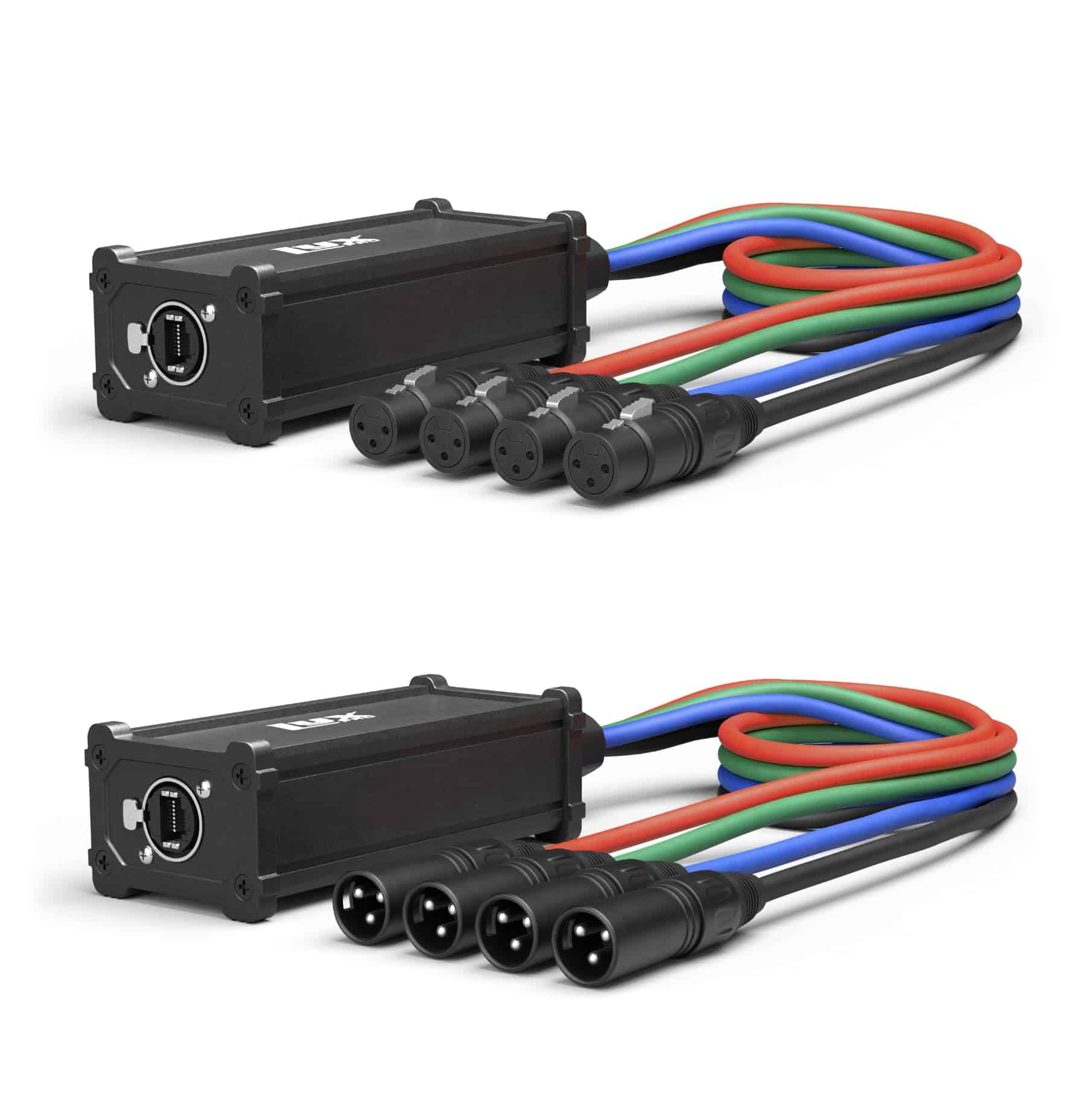 Par de LyxPro Audio Snake 4 Canales XLR 3 Pin Multi Network