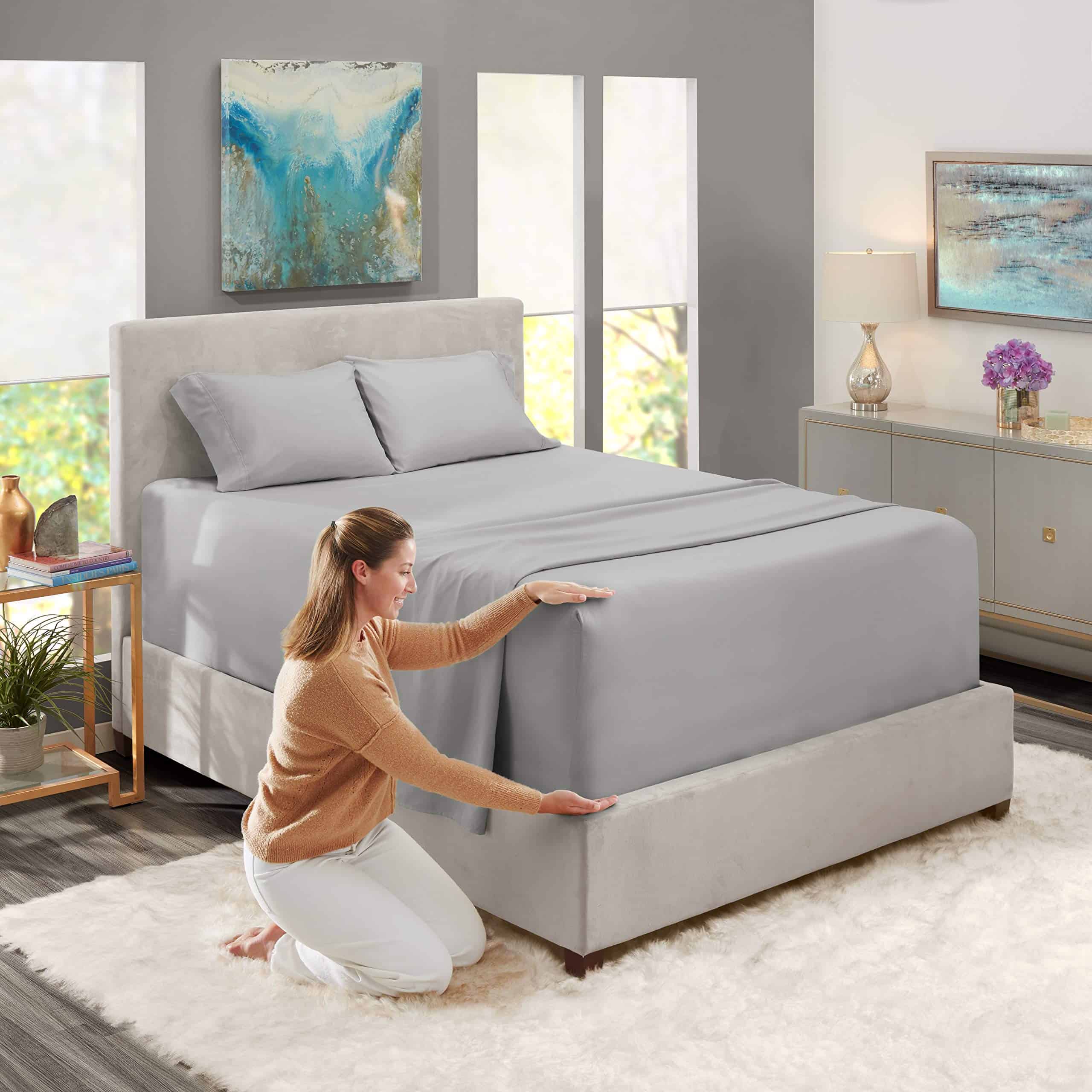 Juego de sábanas de bolsillo profundo Nestl, King, - Imagen 3