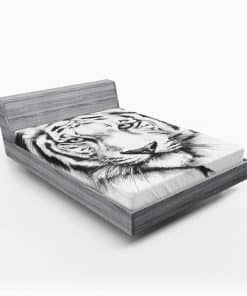 Sábana Ajustable Lunarable Animal, Imagen de Tigre Salvaje