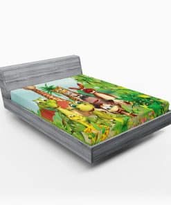 Funda de Sábana Ajustable Lunarable Dibujos Animados,