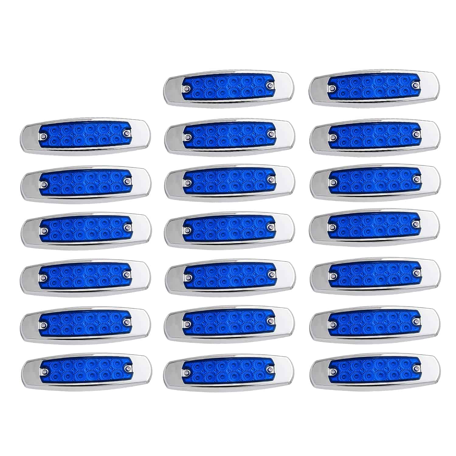 Meerkatt (Paquete de 20) 6.4 Pulgadas 12V DC Luz Azul en