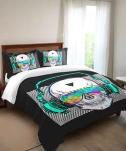 Juego de Comforter SHOMPE Music Skull para Cama Queen Size