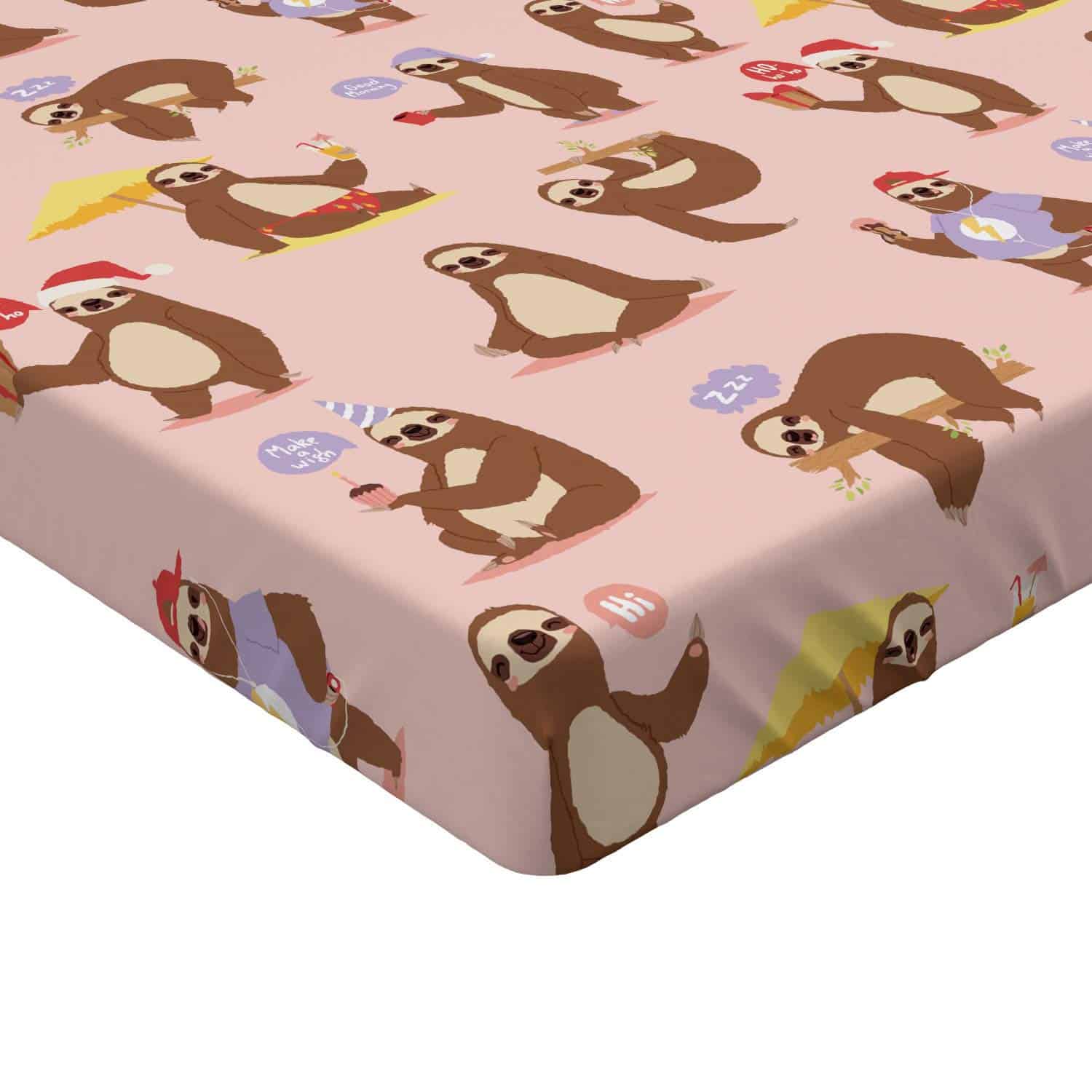 Sábana Ajustable Lunarable Sloth, Animales Perezosos de - Imagen 3