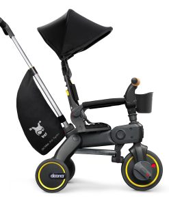 Doona Liki Trike S5, Nitro Black - Triciclo compacto 5 en 1