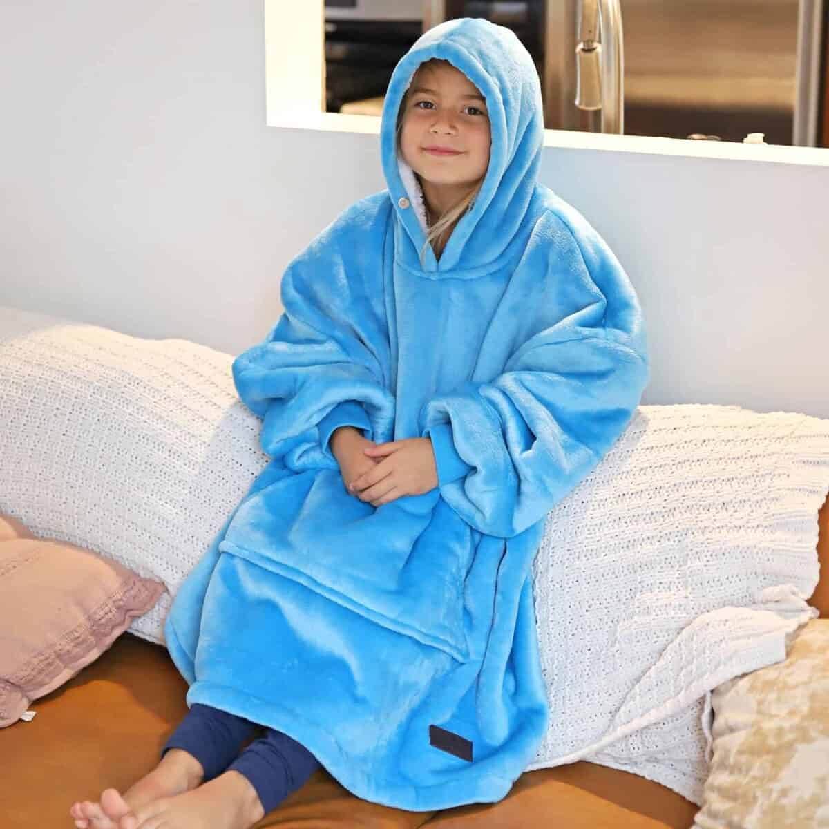 Manta con capucha Catalonia para niños, sudadera oversized - Imagen 3