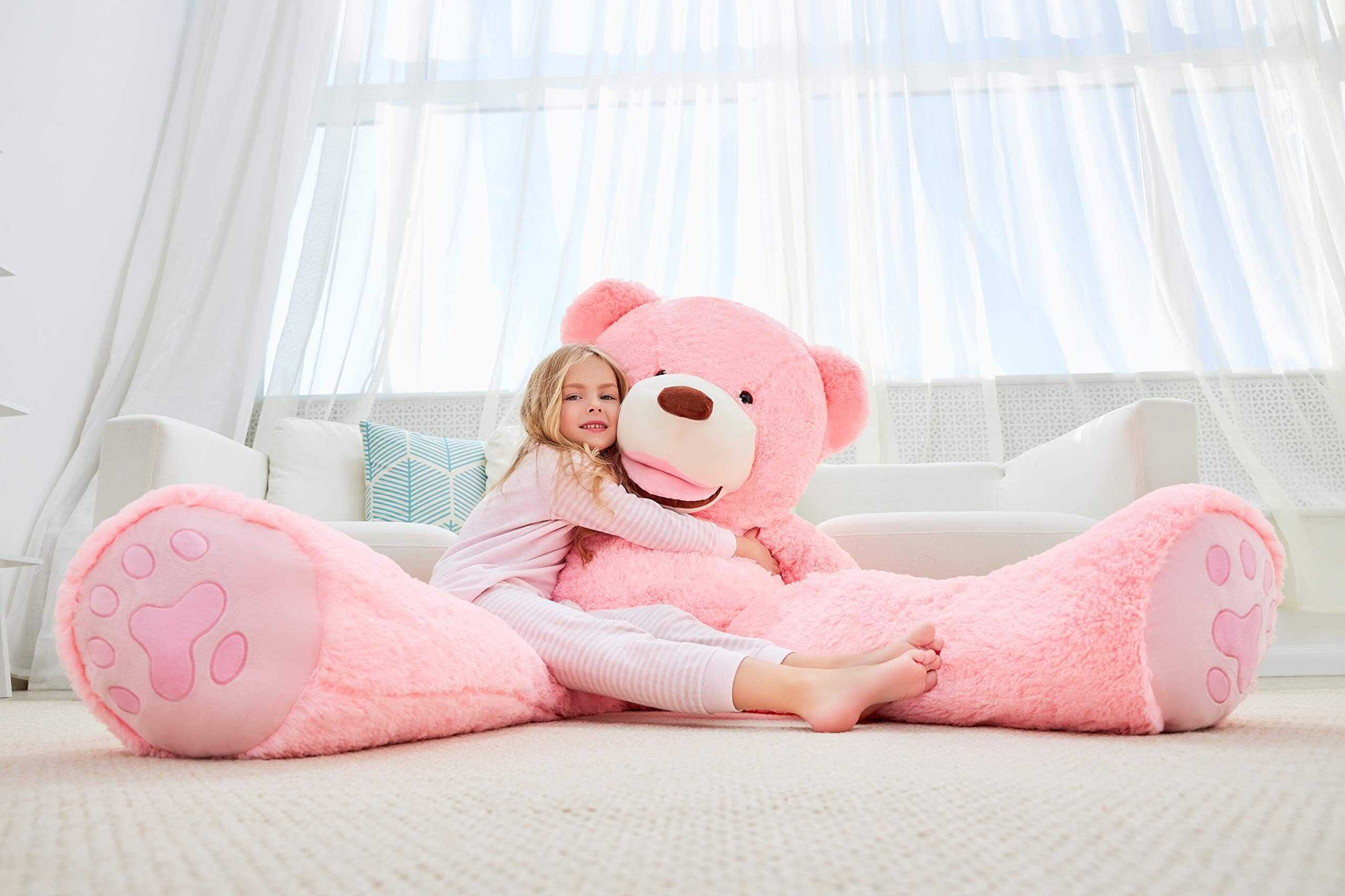 IKASA Oso de Peluche Gigante de Juguete de Peluche (Rosa, - Imagen 5